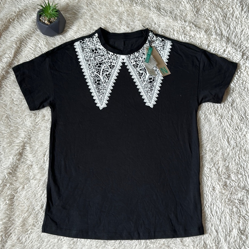 NWT Noisy May Rubber Top Black/ Collar size Small